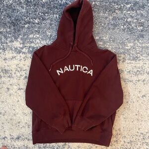 Nautica Hoodie. XL. Vintage. Maroon